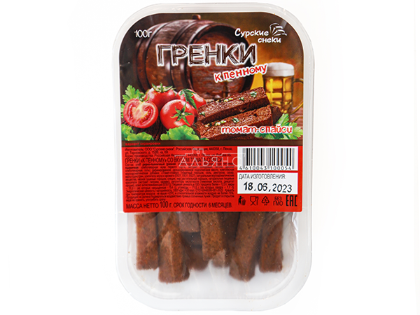 Сурские гренки Томат спайси (100 гр) в Куровском
