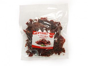 Камбала камчатская вяленая с икрой: Говядина вяленая (строганина)