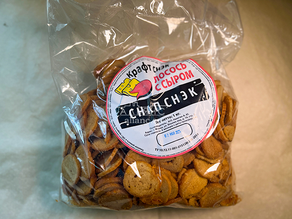 Снапсы ПШЕНИЧНЫЕ "Лосось с сыром" в Куровском