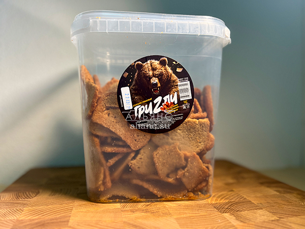 Ведро Ржаные гренки со вкусом Крылышки Барбекю (1 кг) в Куровском