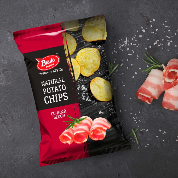 Картофель «Бруто» со вкусом бекона 70 гр. в Куровском
