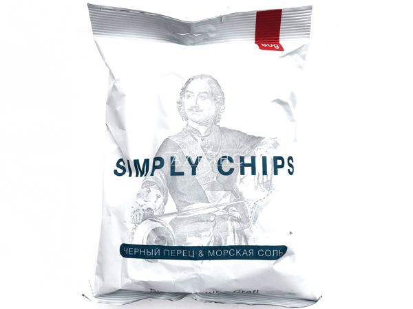 Картофельные чипсы "Simple chips" Морская соль и черный перец 80 гр. в Куровском